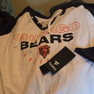 Fanatics White and Navy Chicago Bears Kids Hoodie